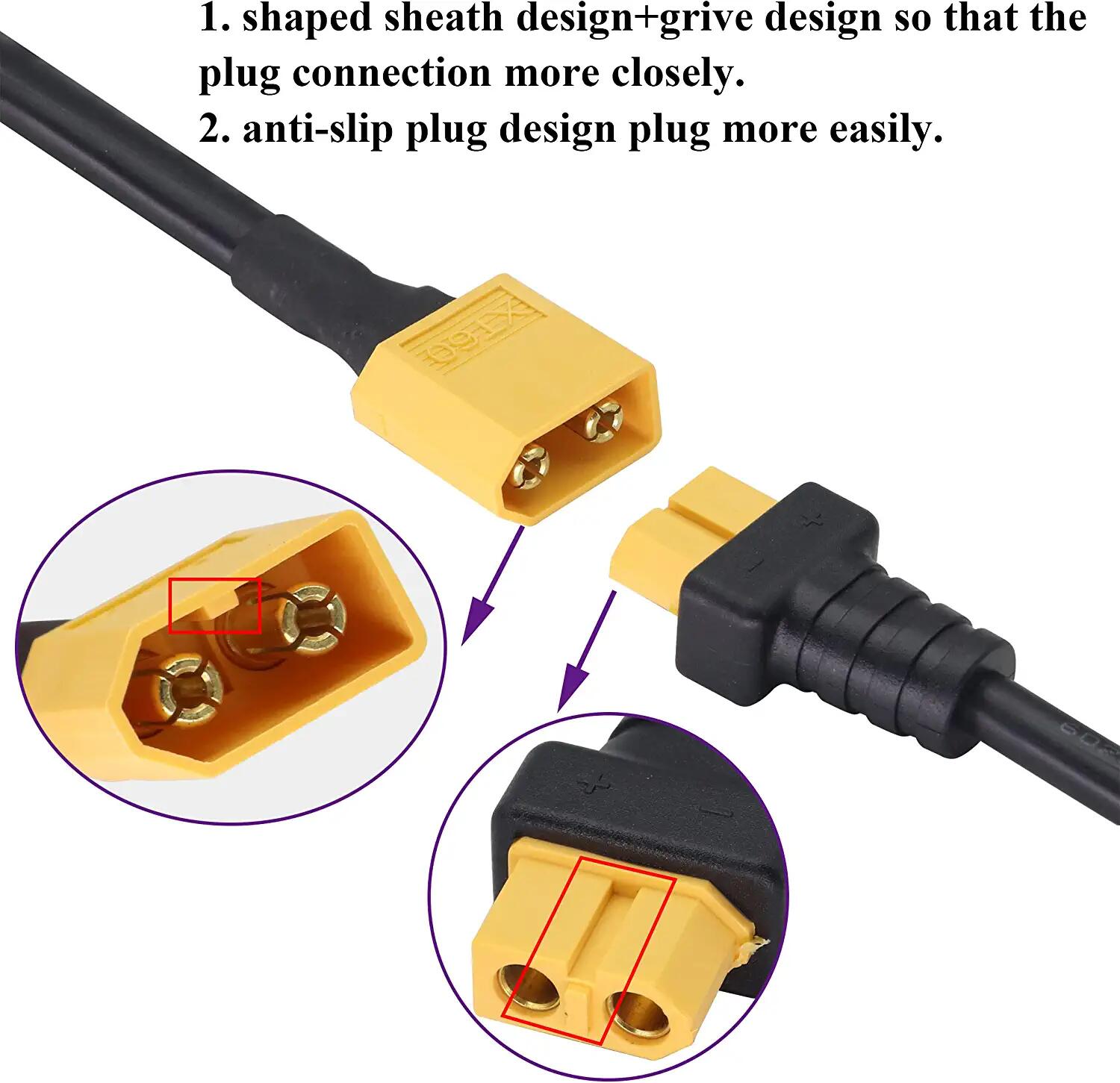 Cable adaptador XT60 macho a C - Drone Racing Gate reseña y precio